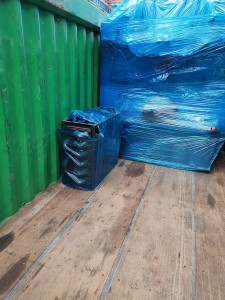 Boiler packed into container 